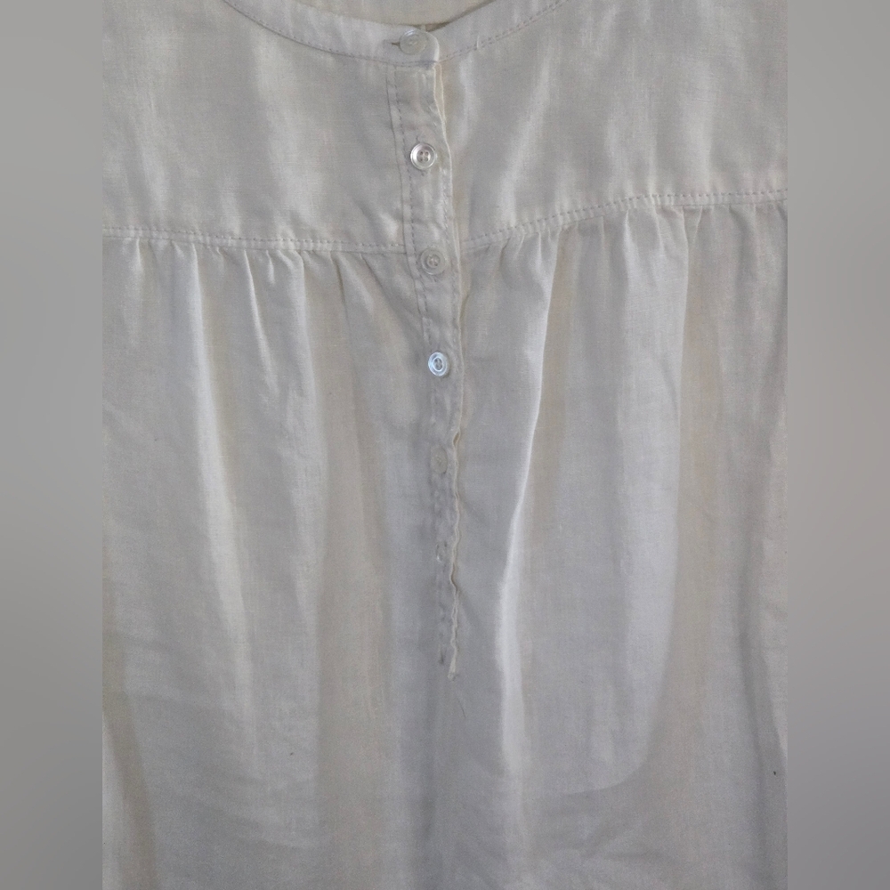 J. Crew Cream Blouse for Women,100% Linen - Picture 5 of 7